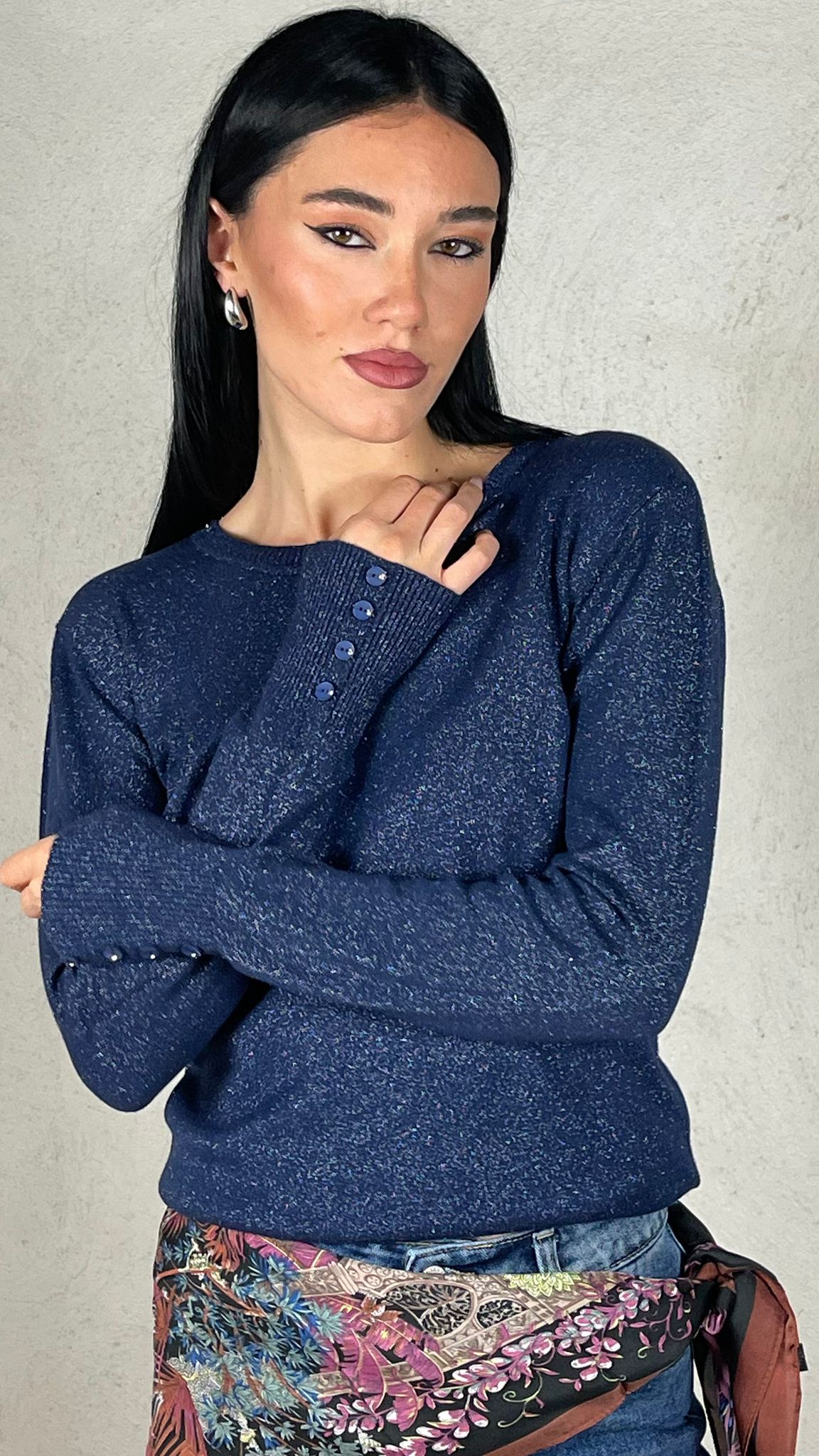 Maglia Laminata girocollo