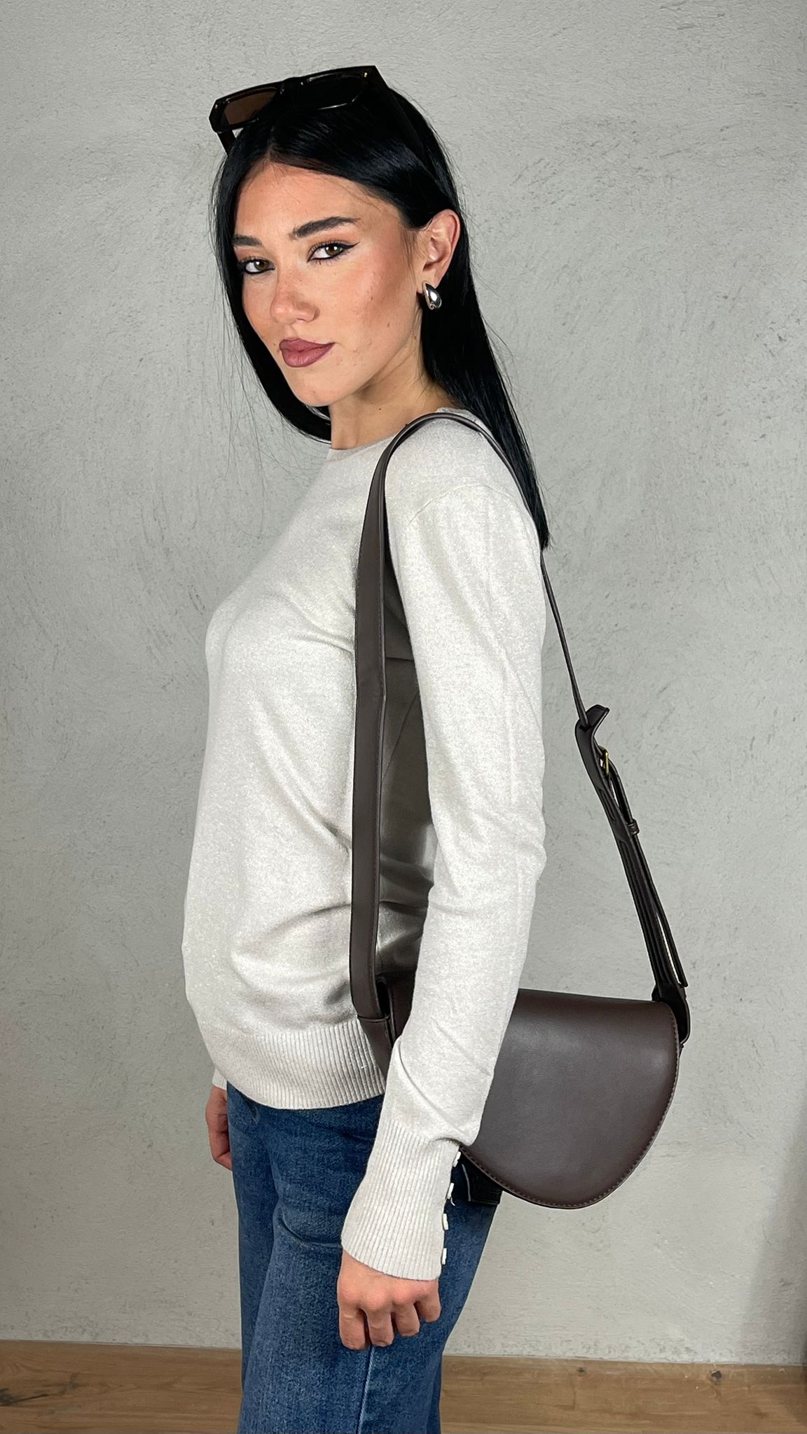 Maglia Laminata girocollo