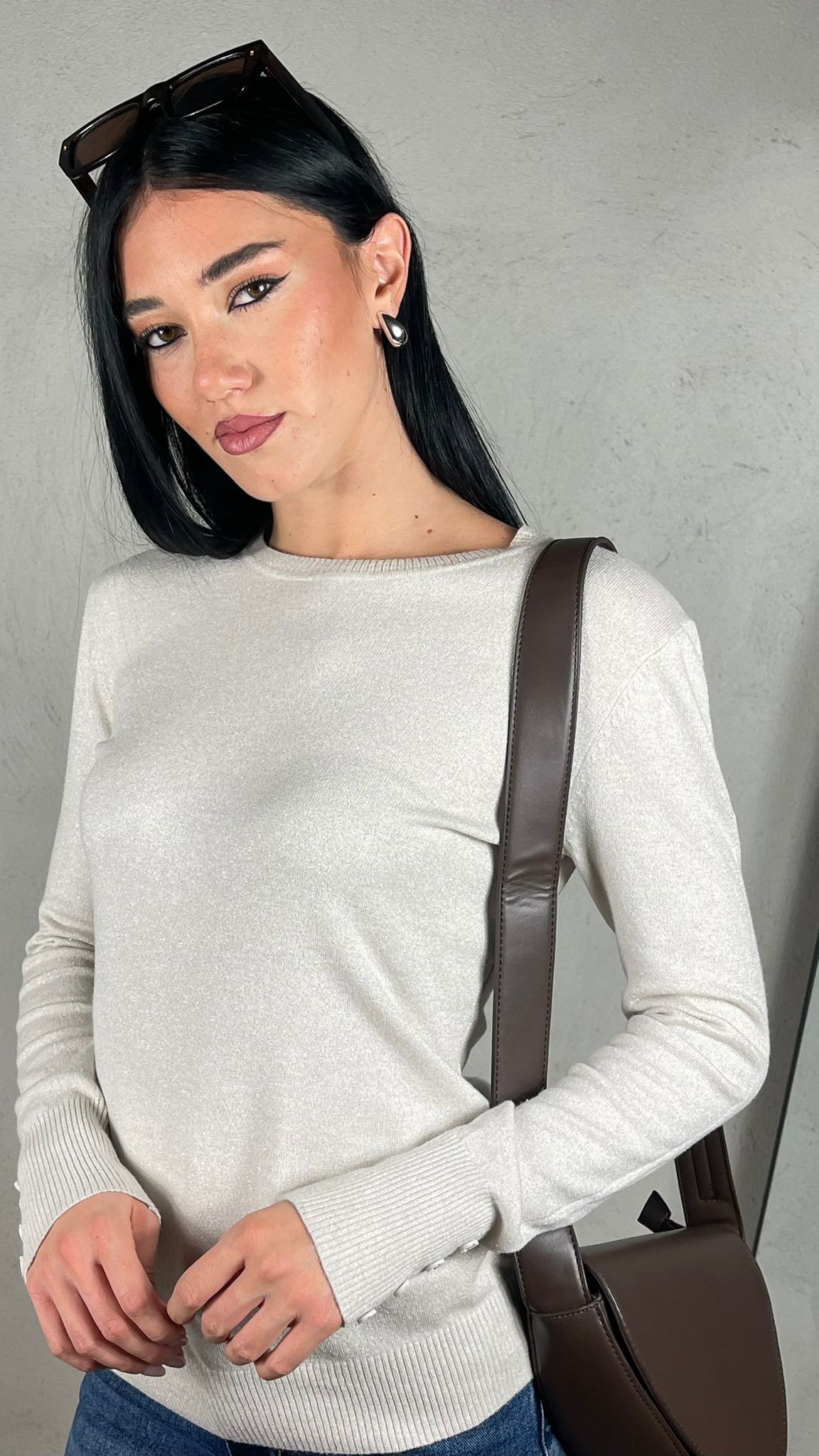 Maglia Laminata girocollo