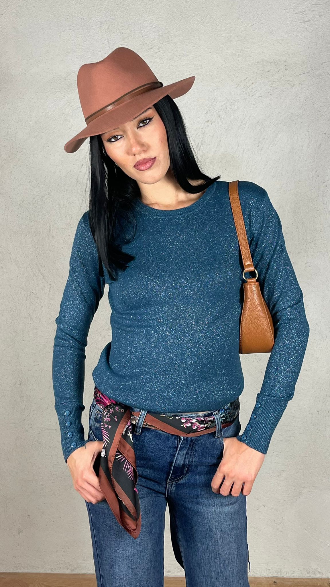 Maglia Laminata girocollo