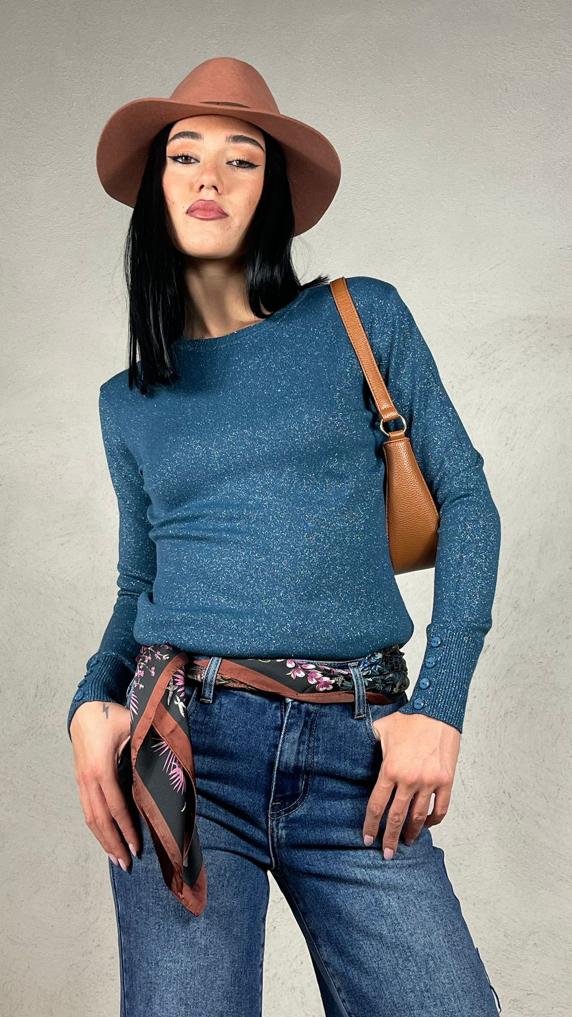 Maglia Laminata girocollo