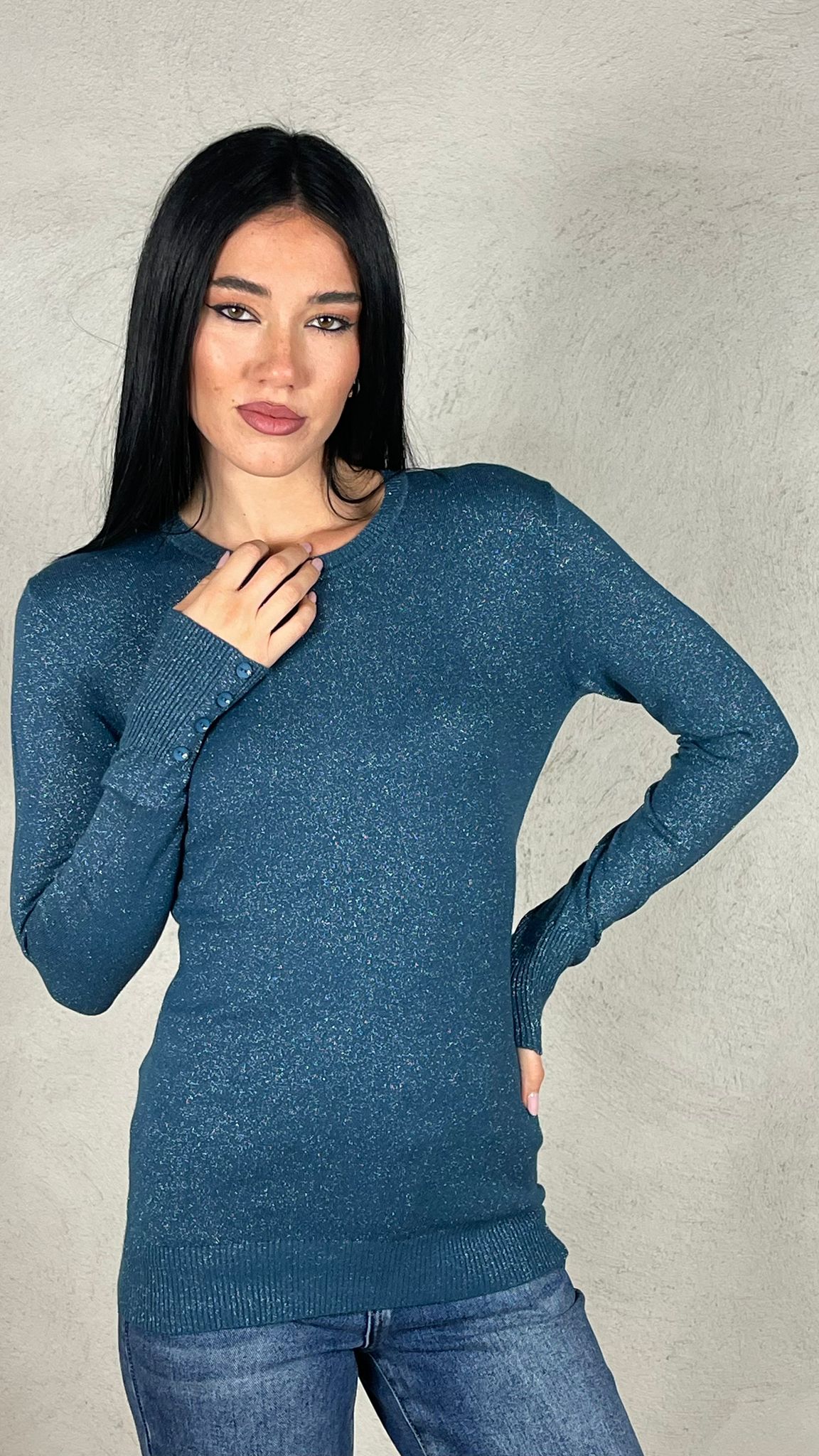 Maglia Laminata girocollo