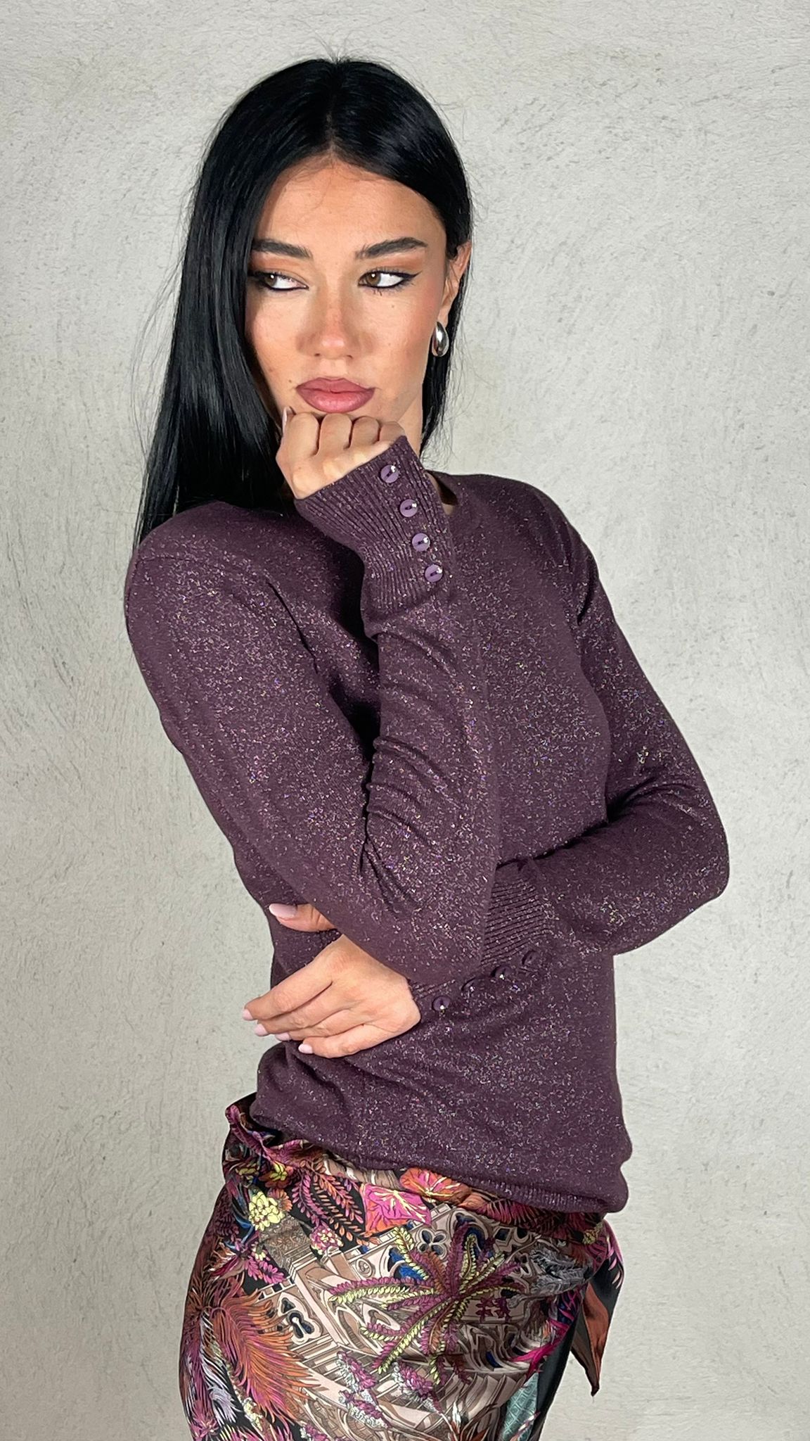 Maglia Laminata girocollo