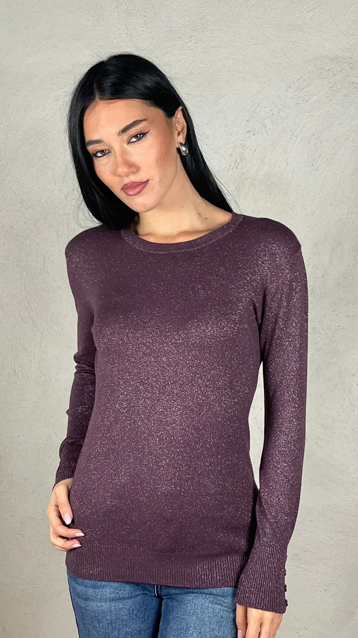 Maglia Laminata girocollo