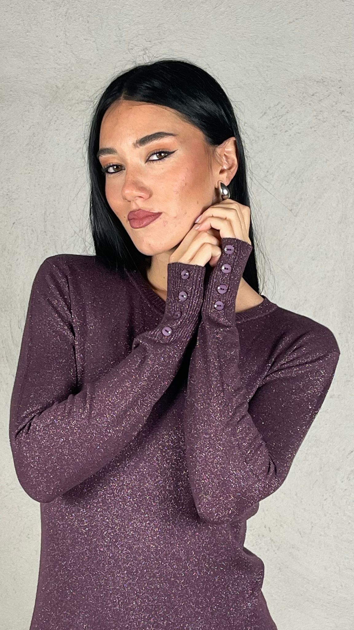 Maglia Laminata girocollo