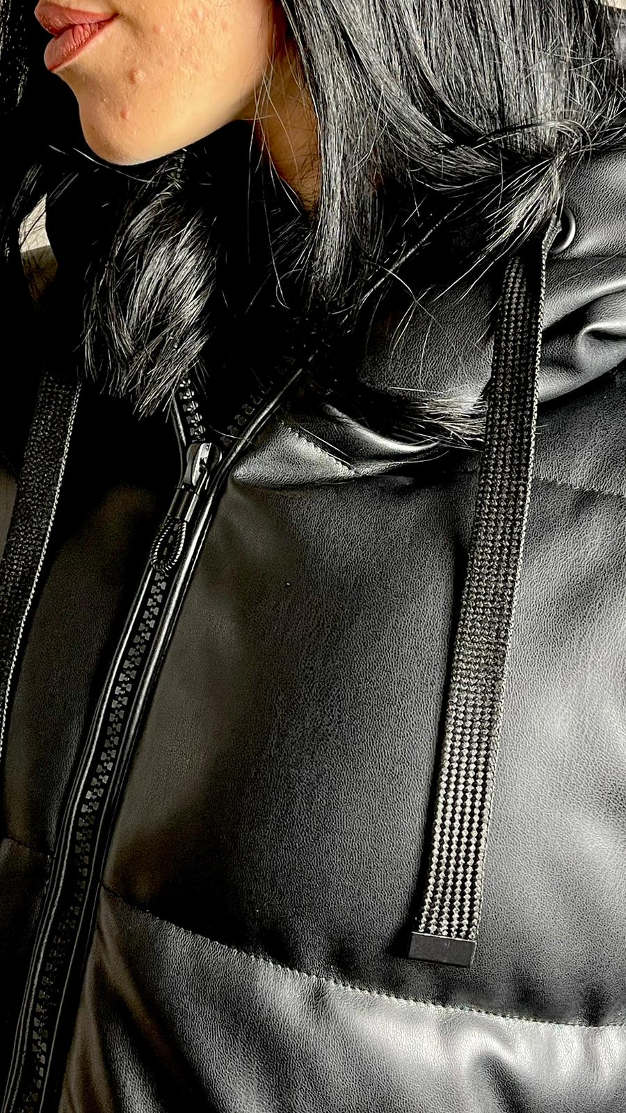 Bomber effetto pelle