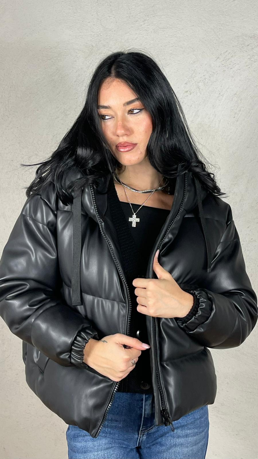 Bomber effetto pelle