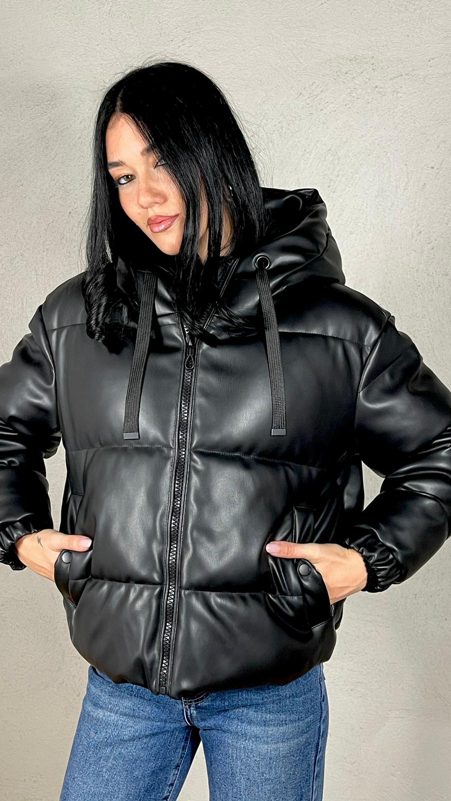 Bomber effetto pelle