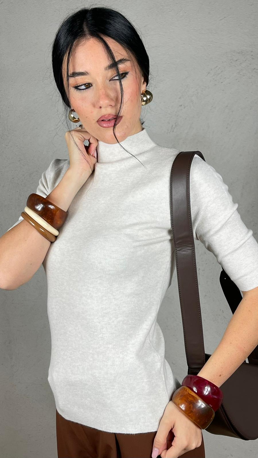 Maglia lupetto manica 3/4