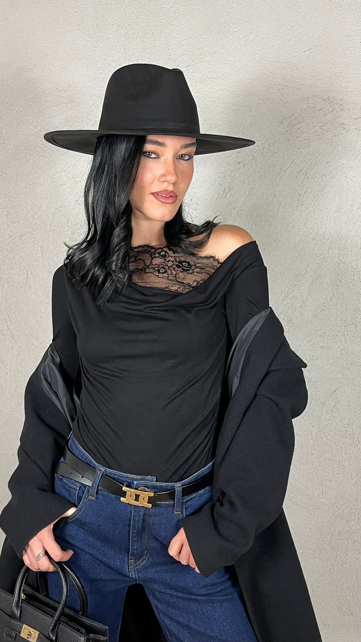 Maglia pizzo combinato