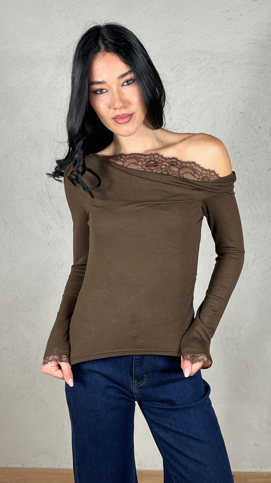 Maglia pizzo combinato