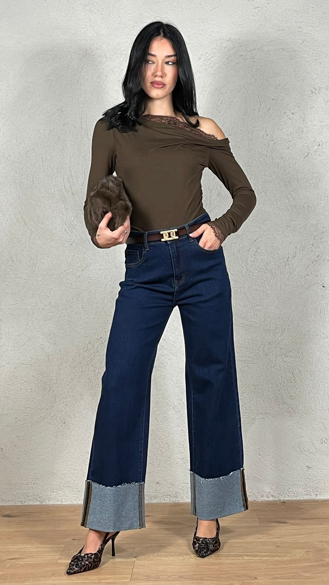 Maglia pizzo combinato