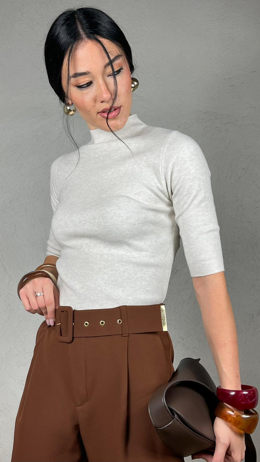 Pantalone fluido con cinta