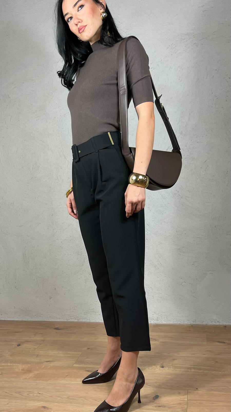 Pantalone fluido con cinta