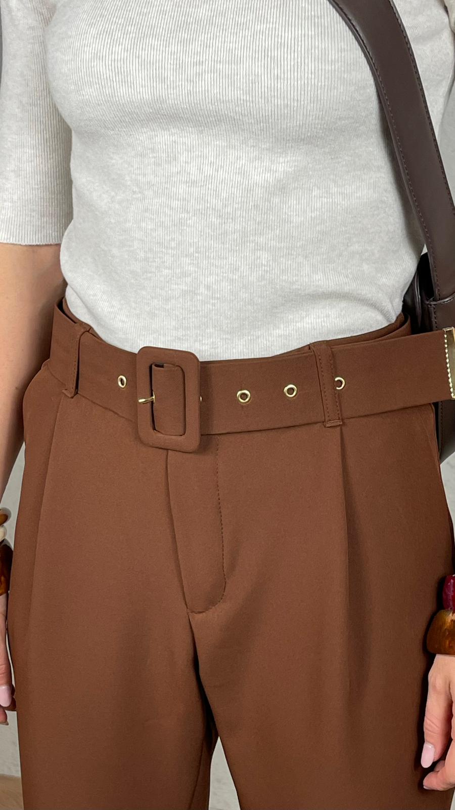 Pantalone fluido con cinta