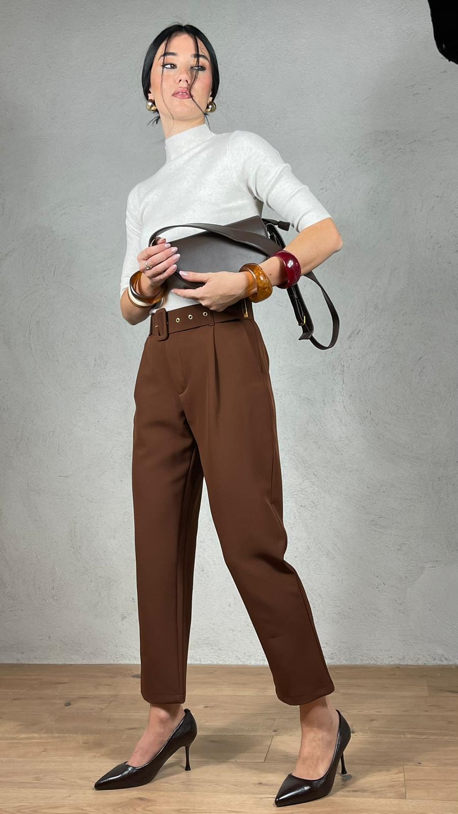 Pantalone fluido con cinta