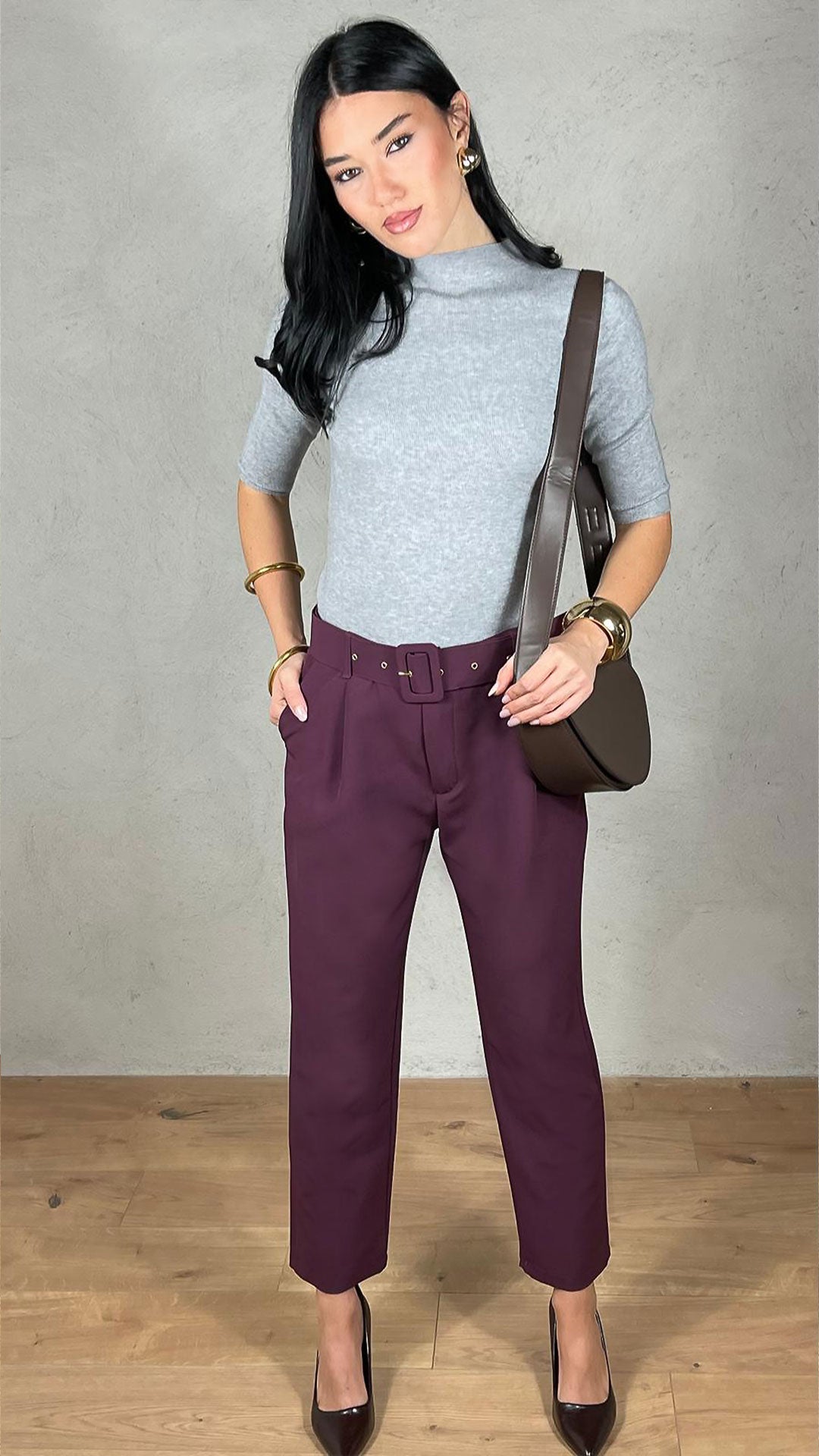 Pantalone fluido con cinta