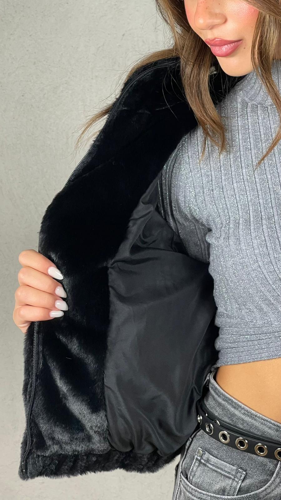 Bomber effetto pelliccia