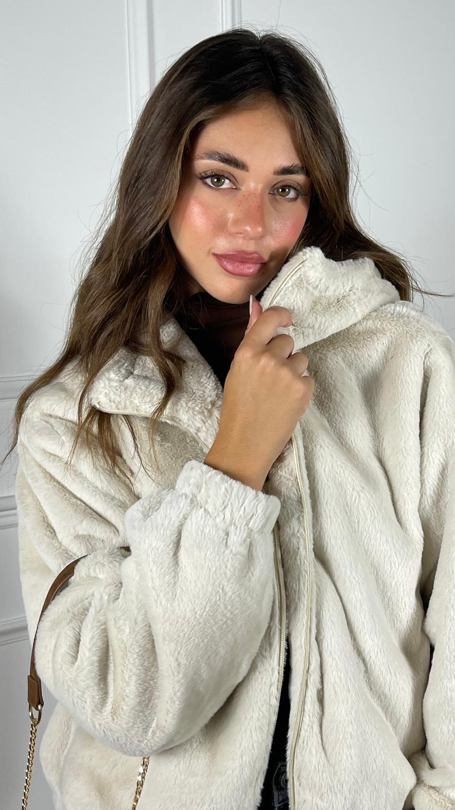 Bomber effetto pelliccia