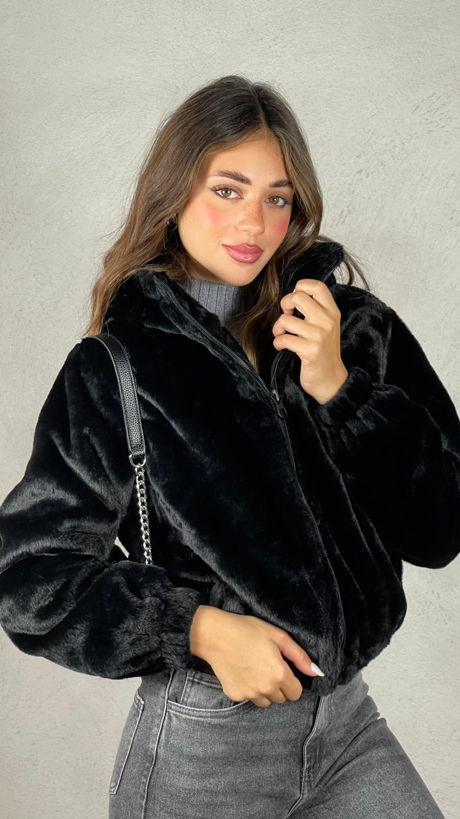 Bomber effetto pelliccia