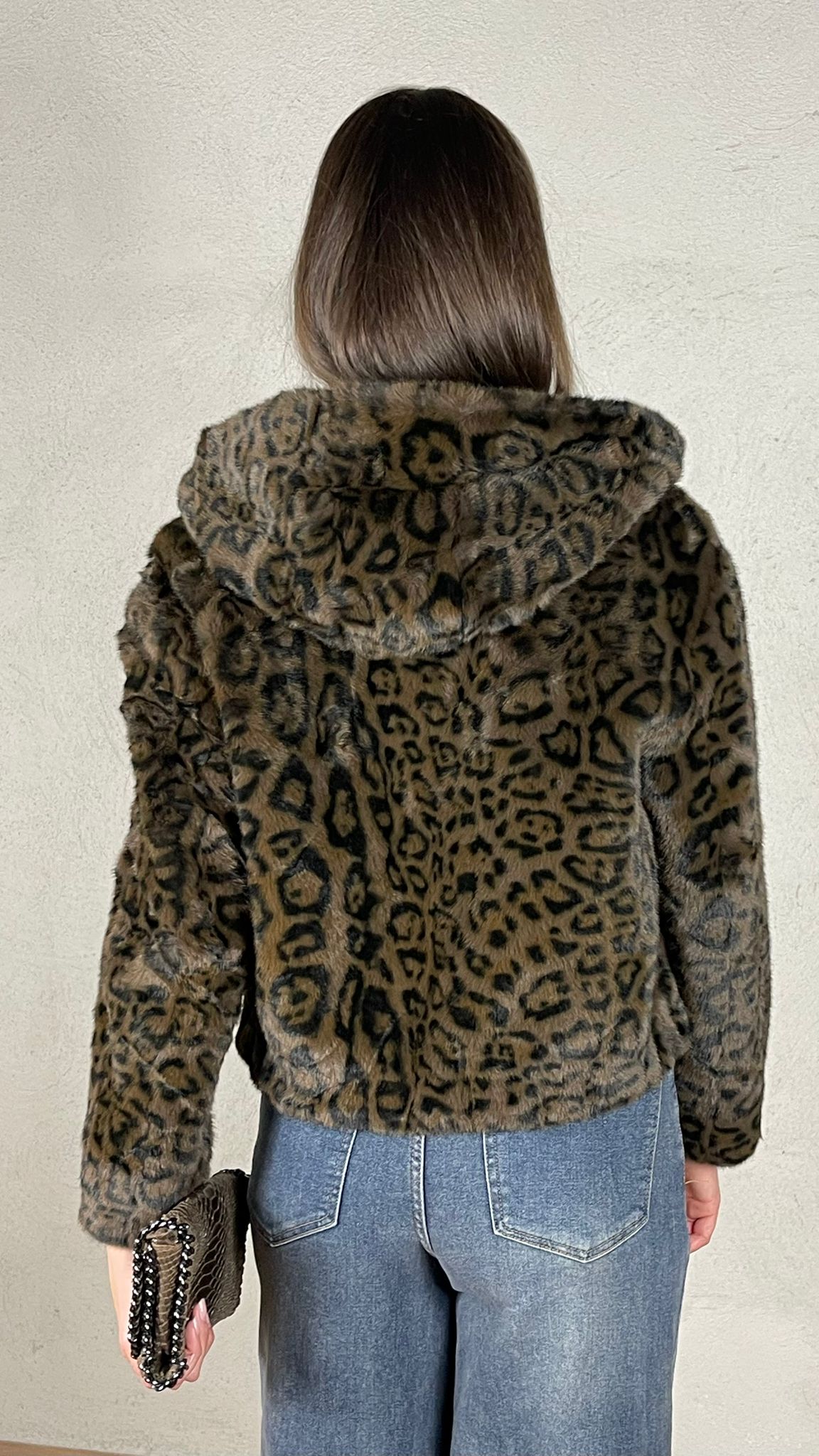 Giubbotto effetto Pelliccia Stampa Mac