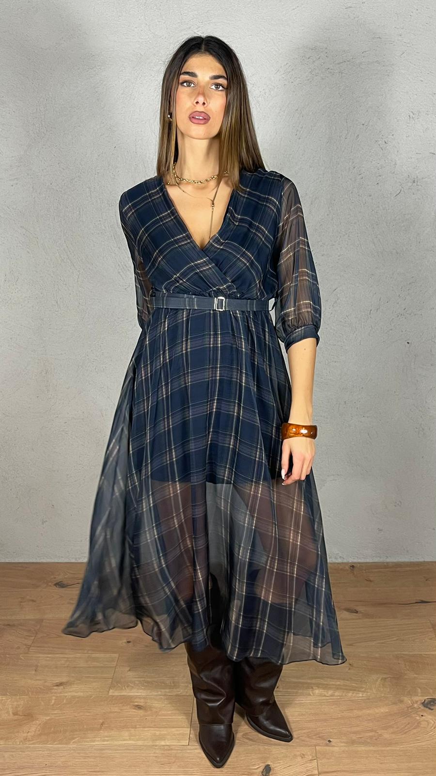 Vestito Velux fantasia plaid over