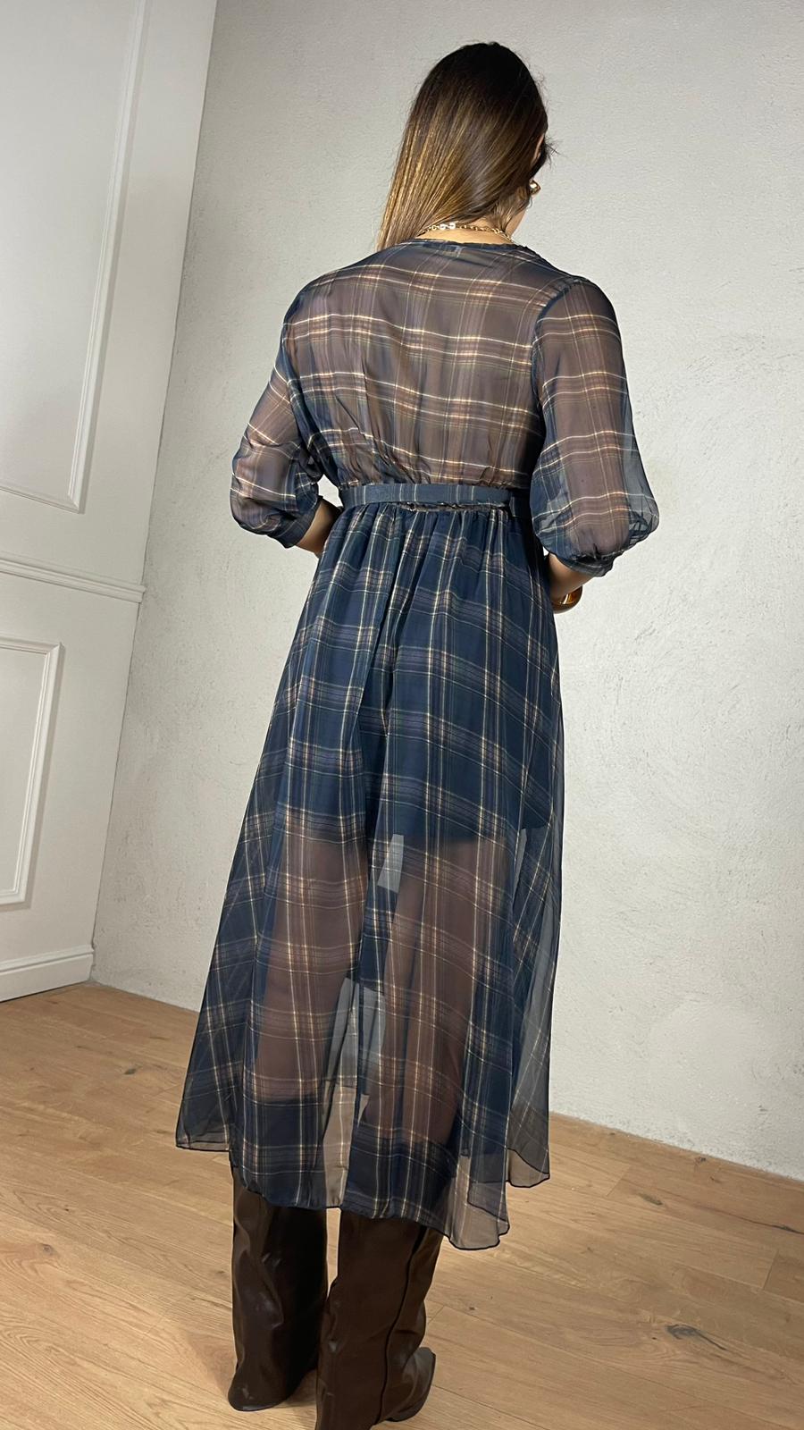 Vestito Velux fantasia plaid over