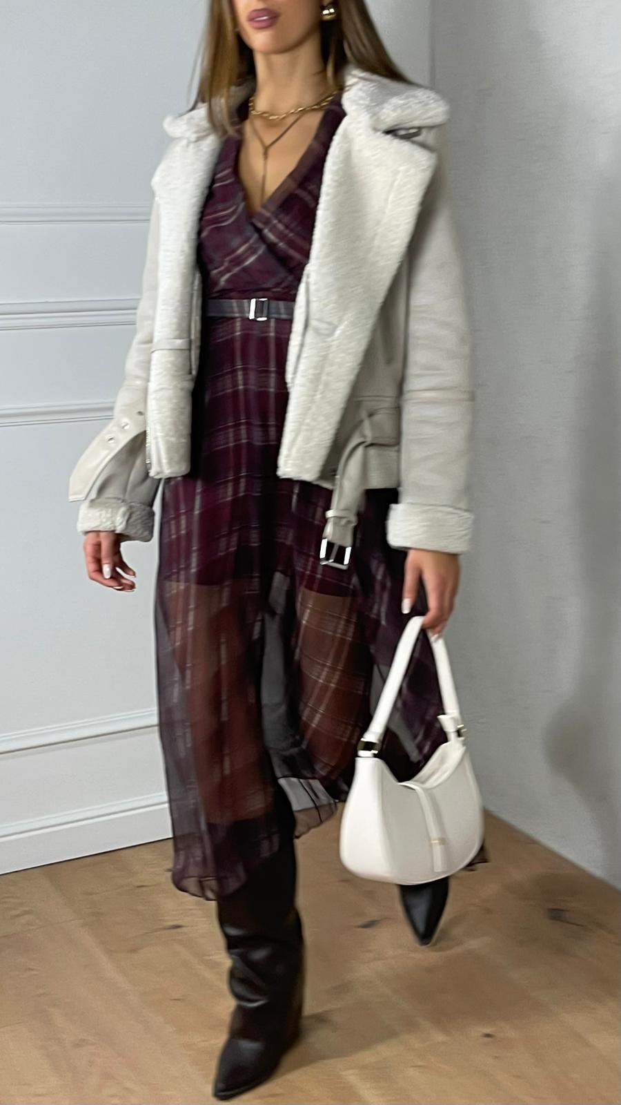 Vestito Velux fantasia plaid over