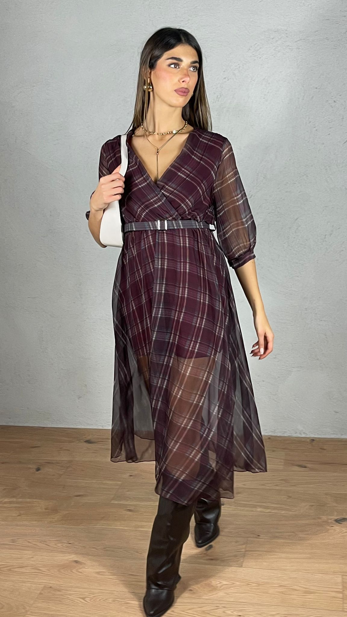 Vestito Velux fantasia plaid over