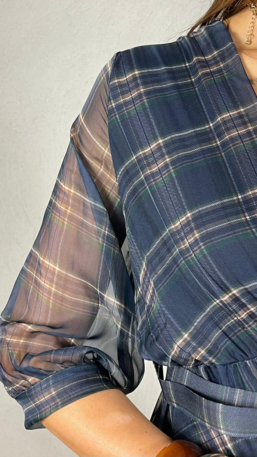 Vestito Velux fantasia plaid over