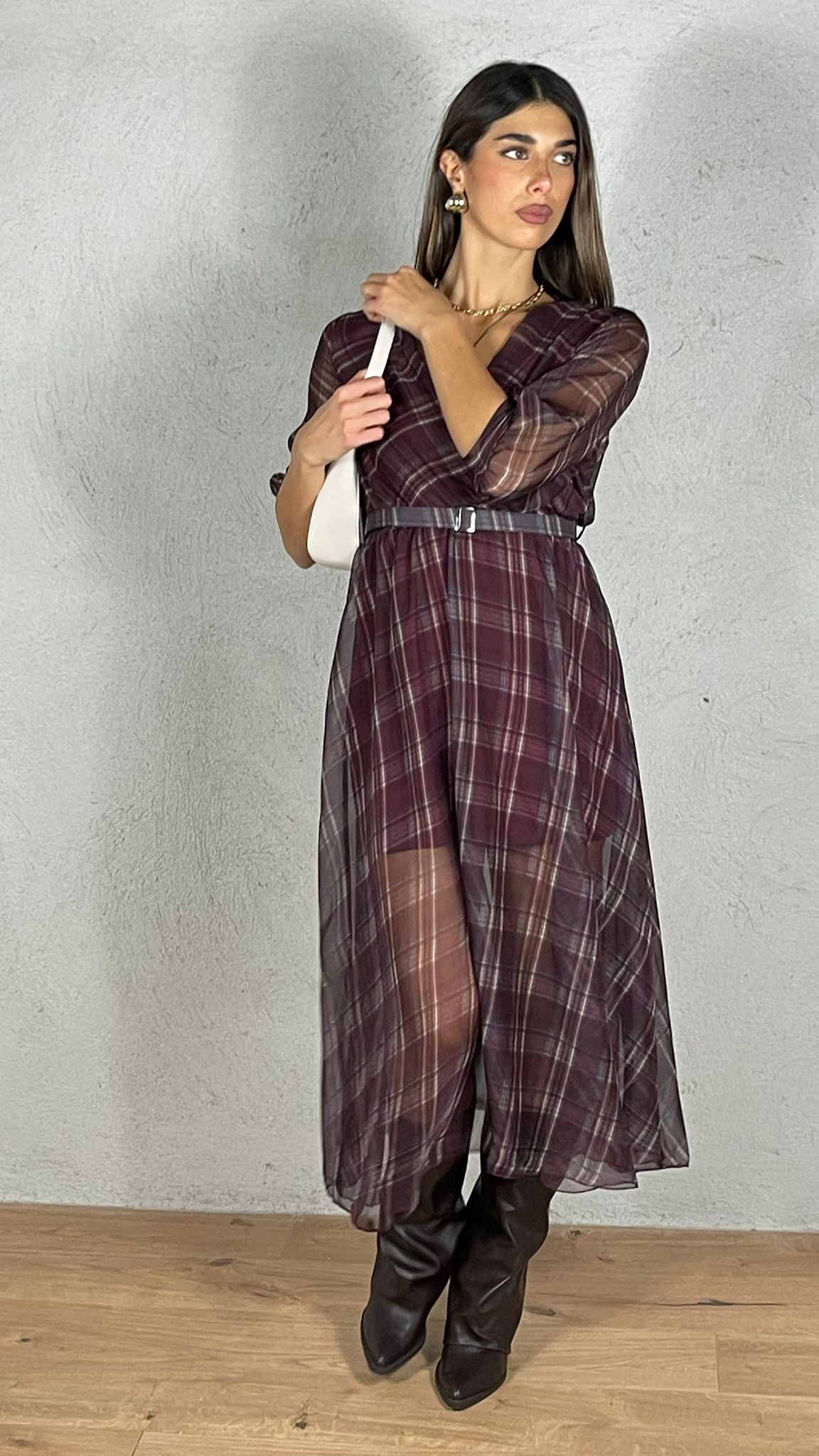 Vestito Velux fantasia plaid over