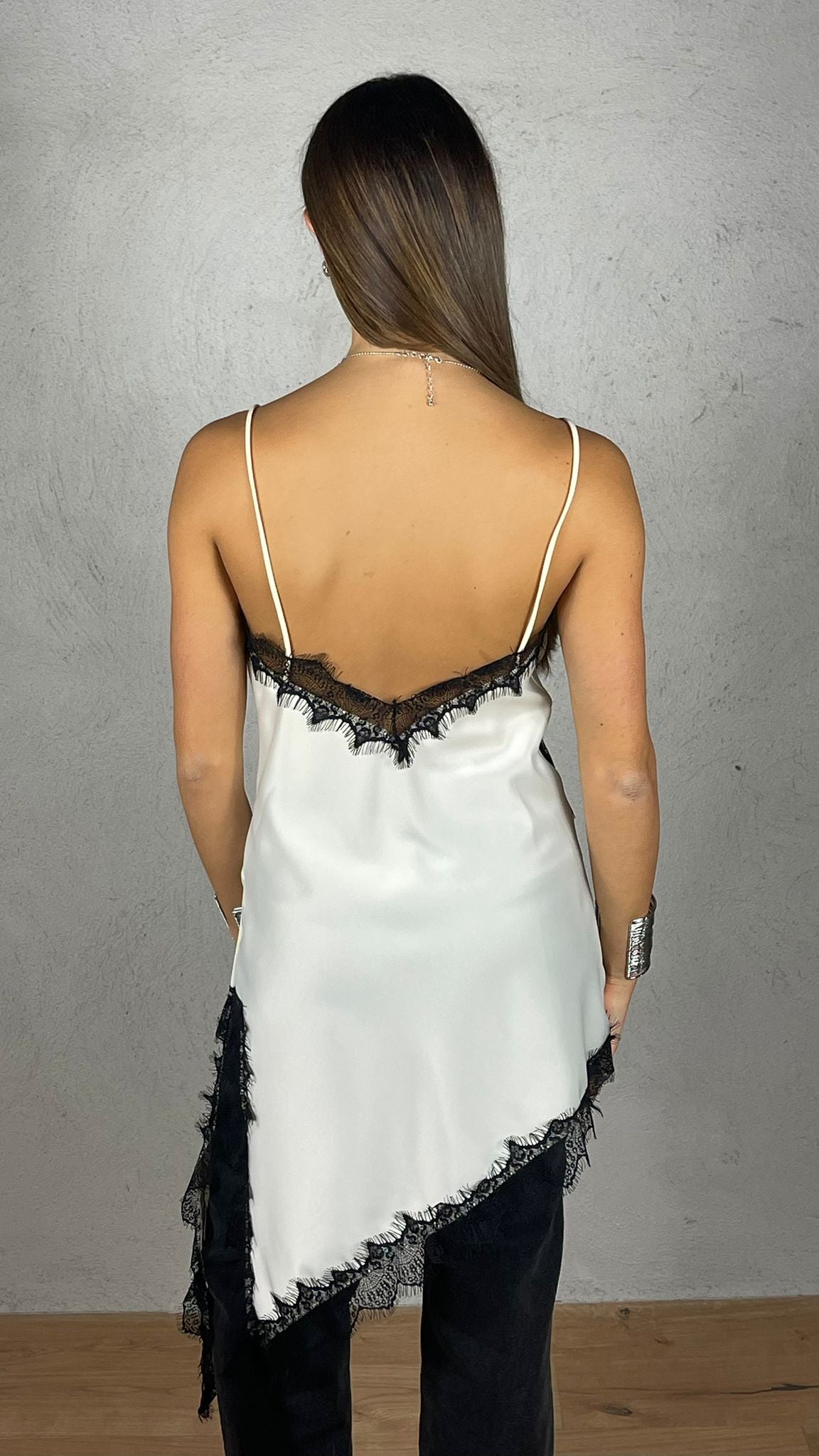 Vestito satin Asimmetrico Zoe