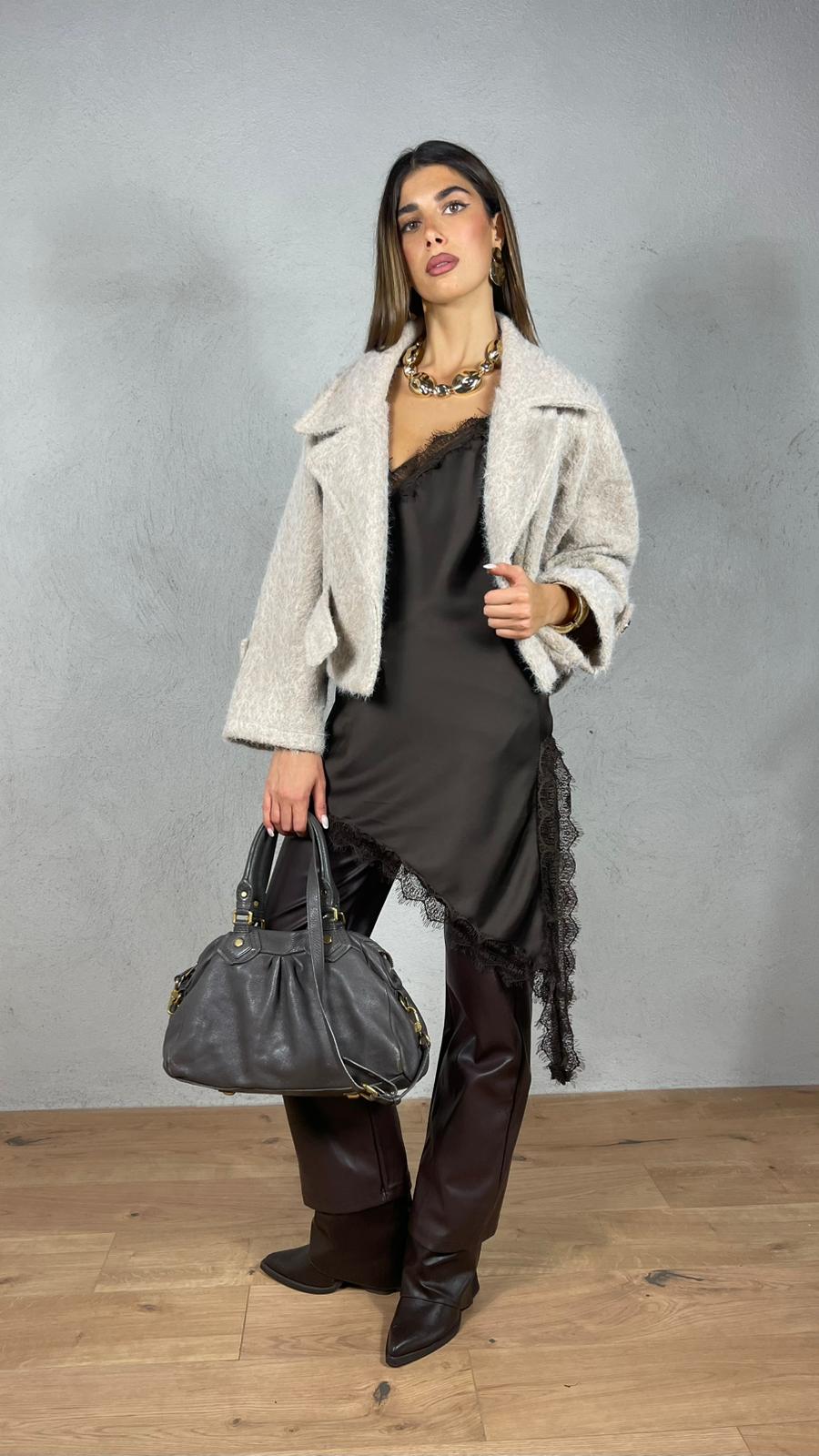 Vestito satin Asimmetrico Zoe