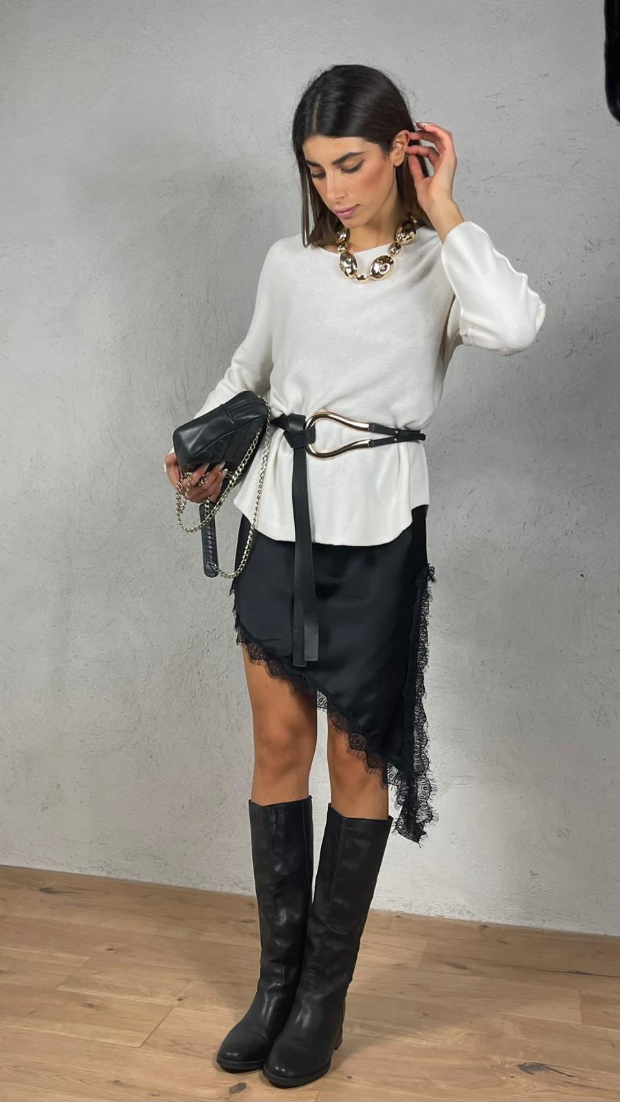 Vestito satin Asimmetrico Zoe