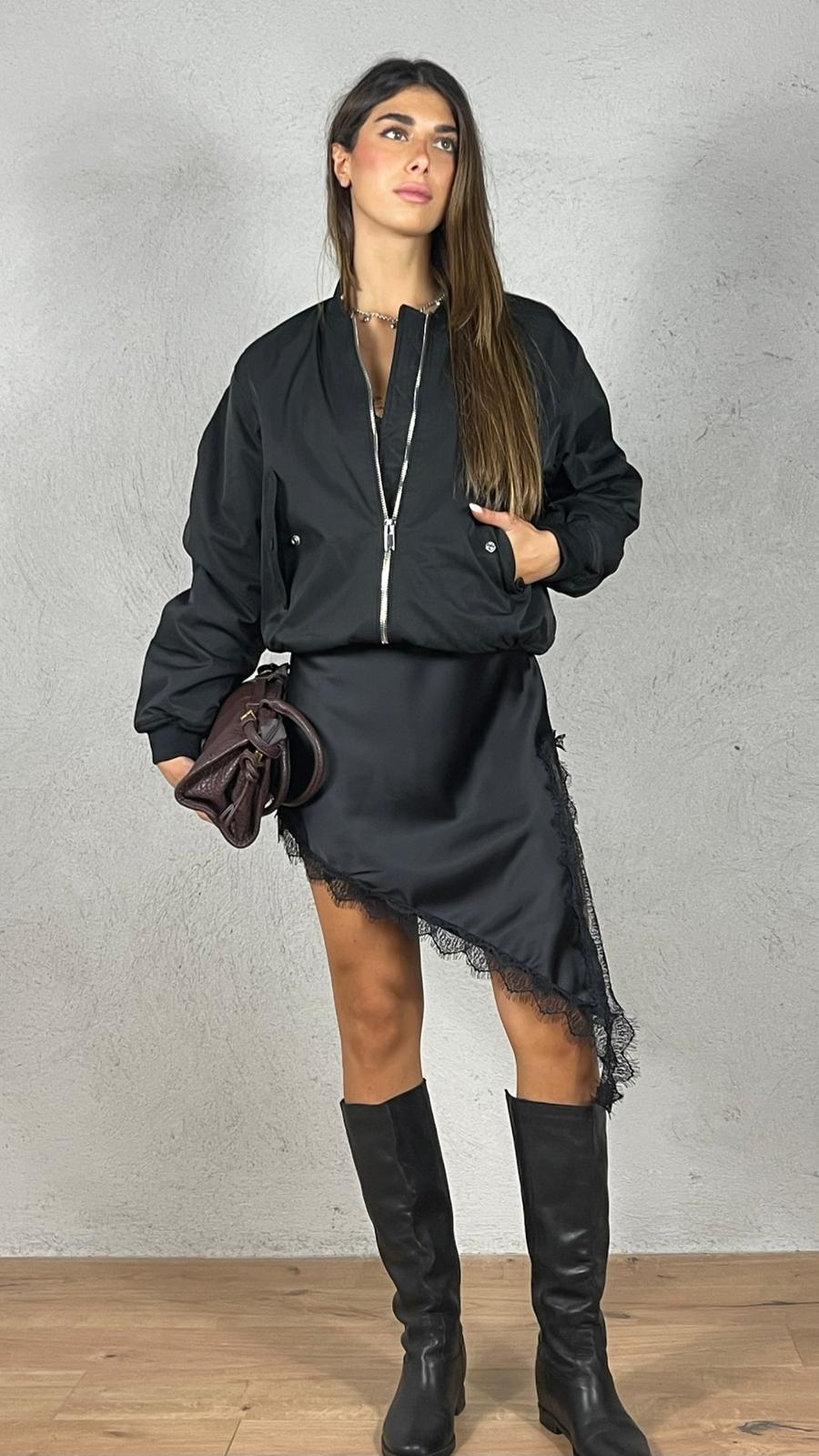 Vestito satin Asimmetrico Zoe