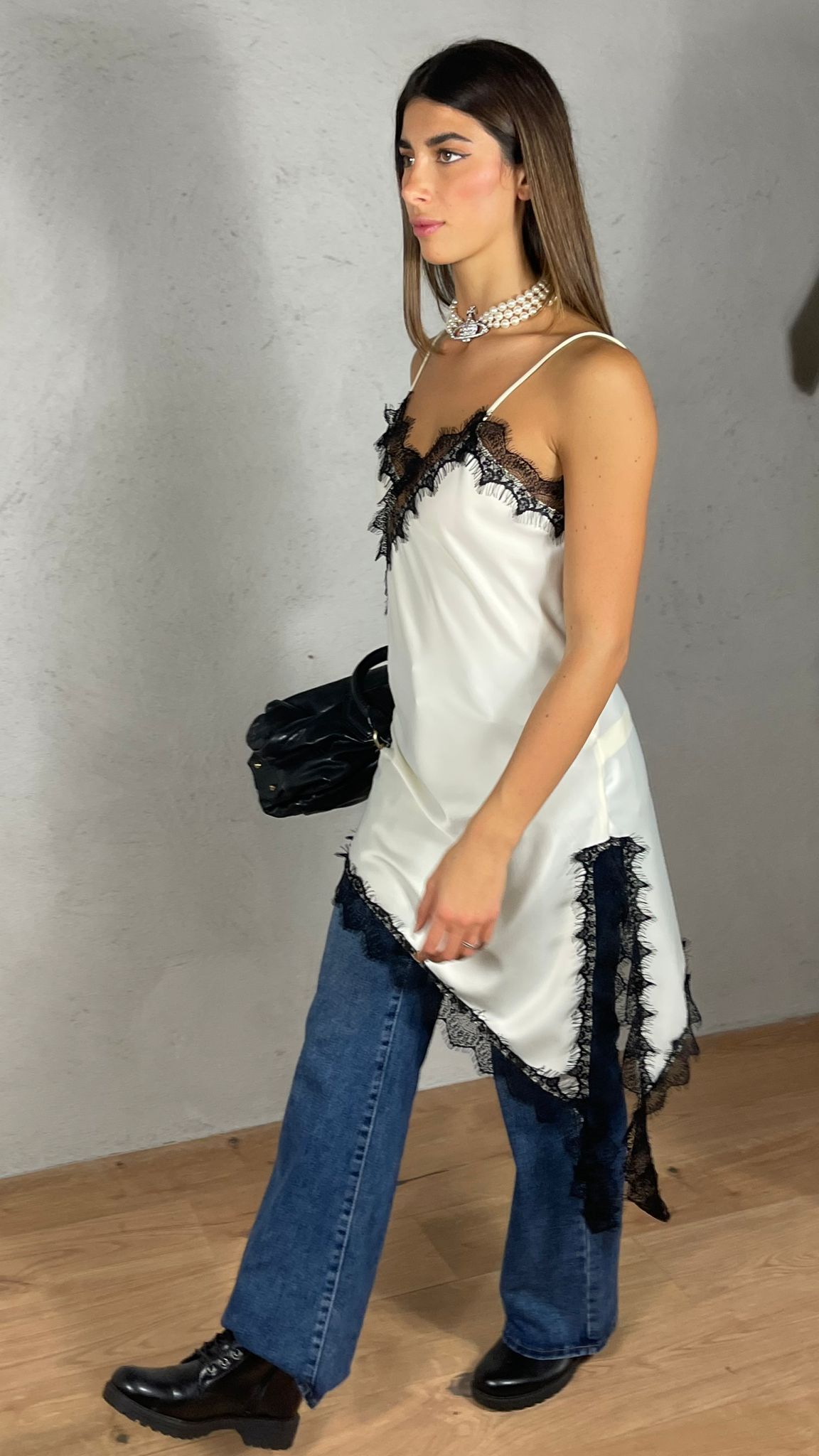 Vestito satin Asimmetrico Zoe