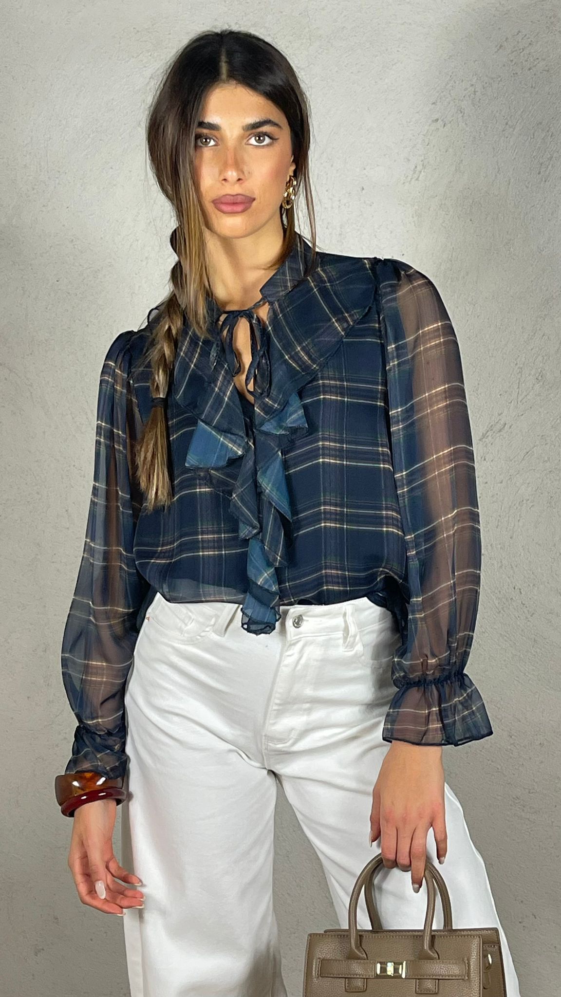 Blusa Velux fantasia plaid