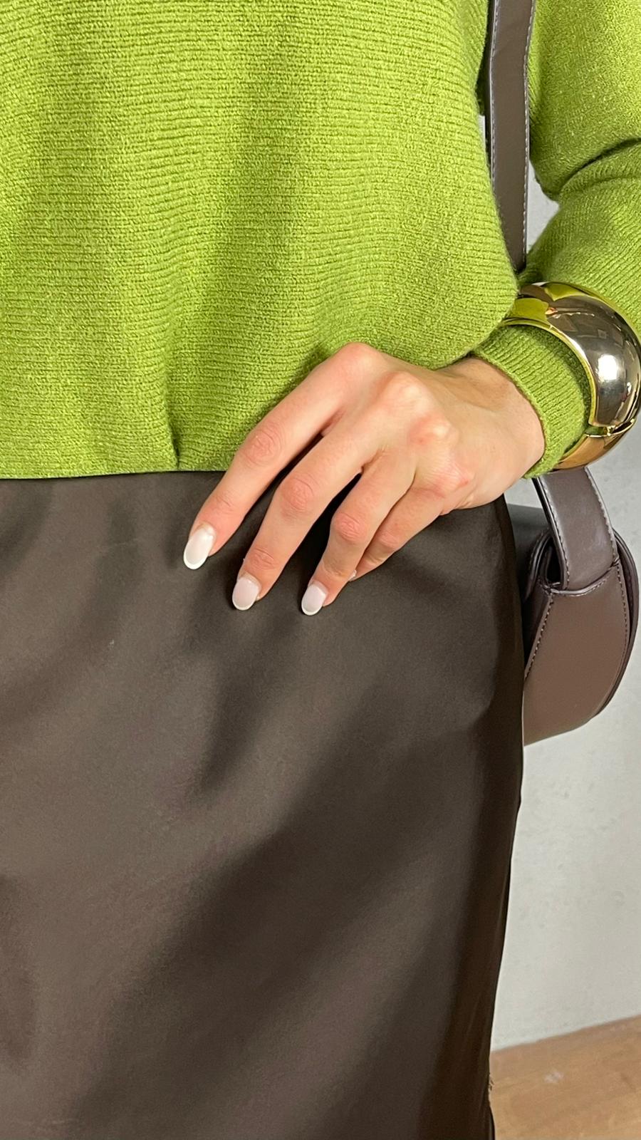 Gonna satin asimmetrica