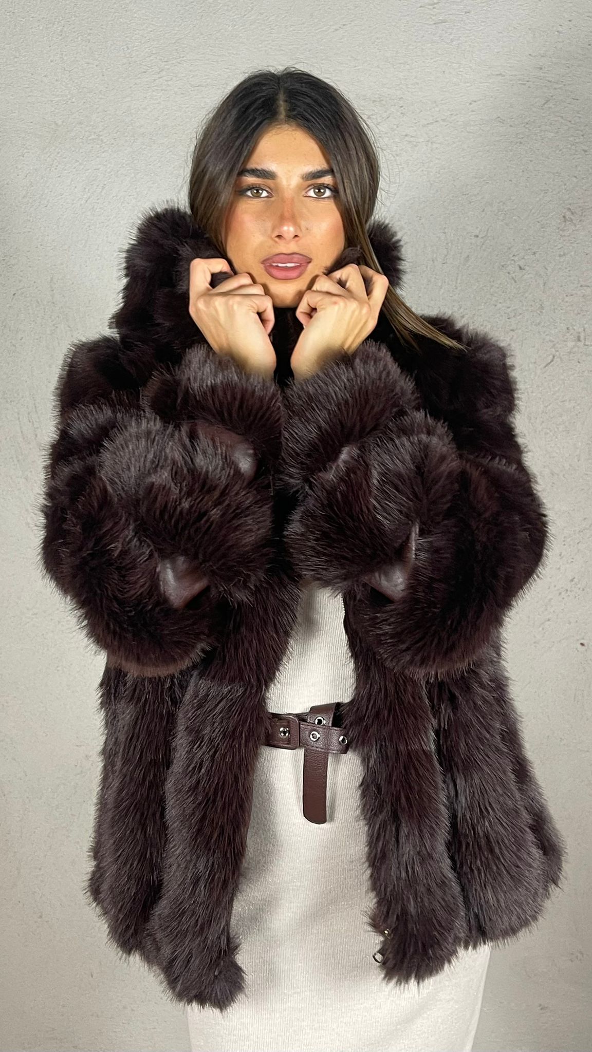 Cappotto effetto pelliccia