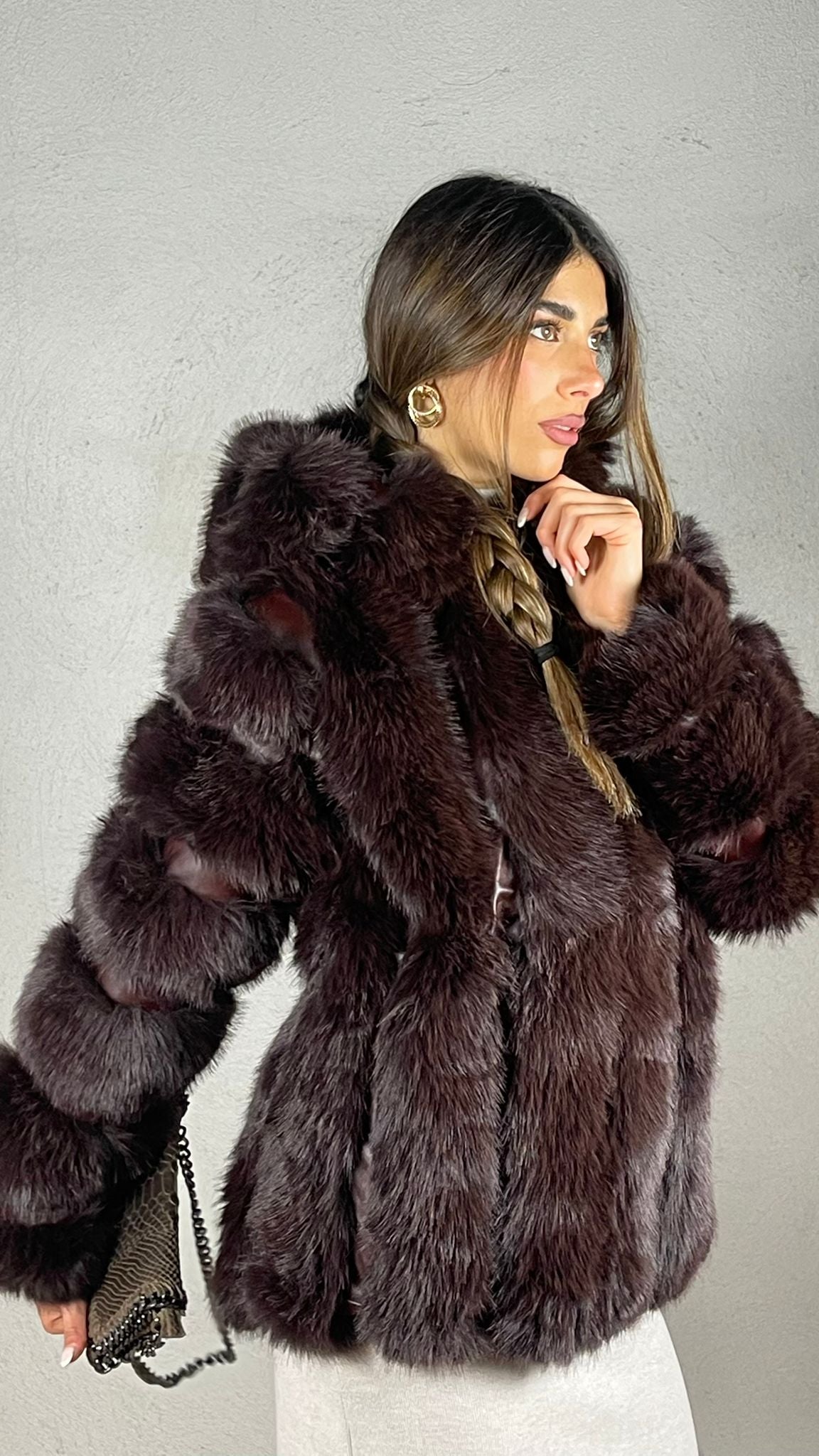 Cappotto effetto pelliccia