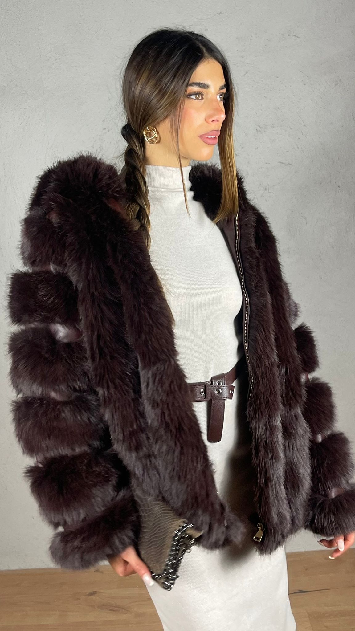 Cappotto effetto pelliccia