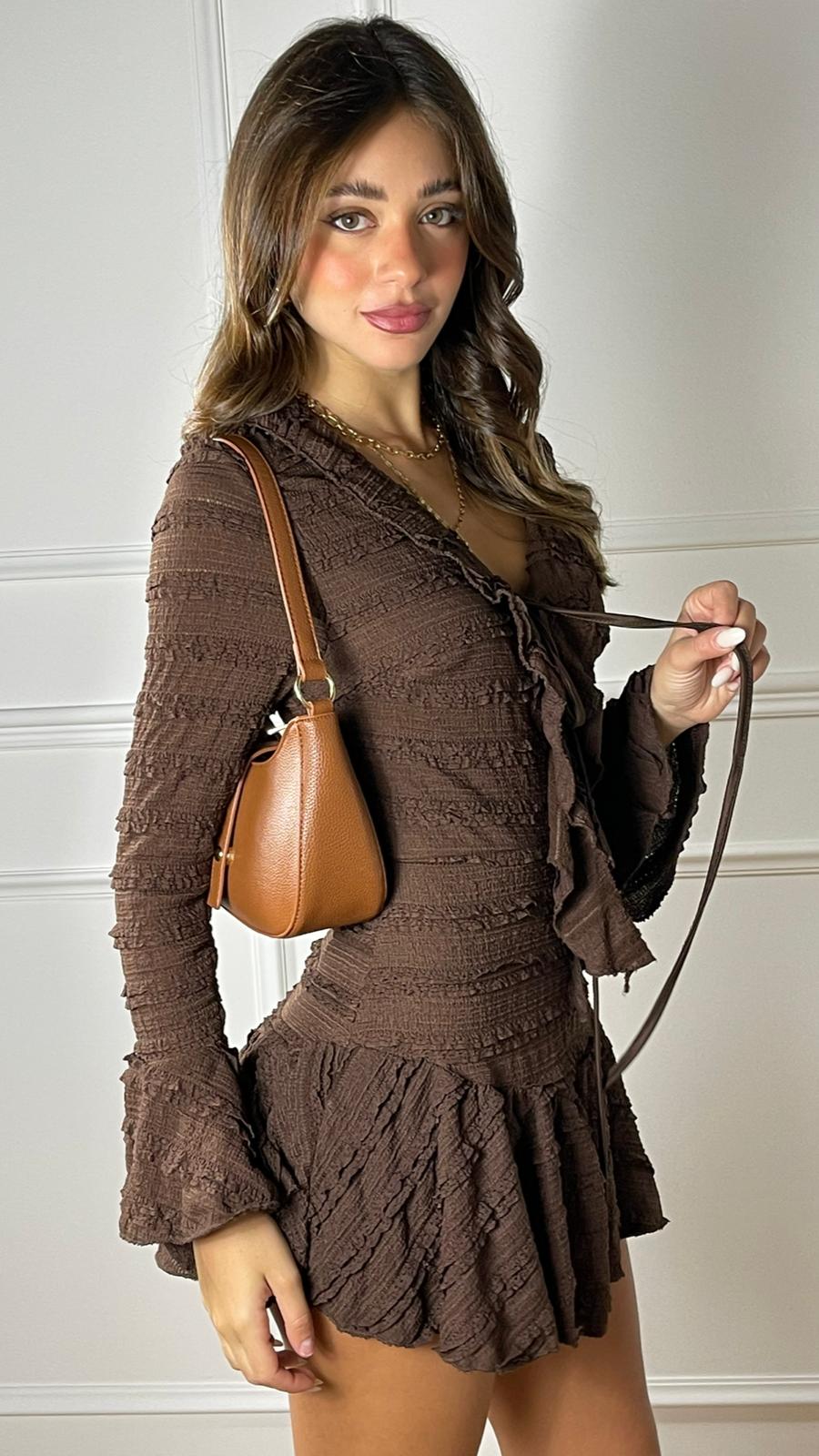 Mini vestito con  micro balze