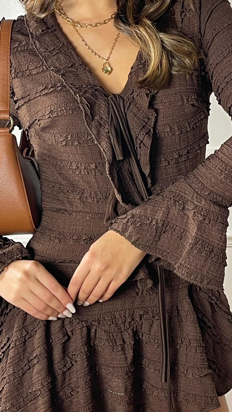 Mini vestito con  micro balze