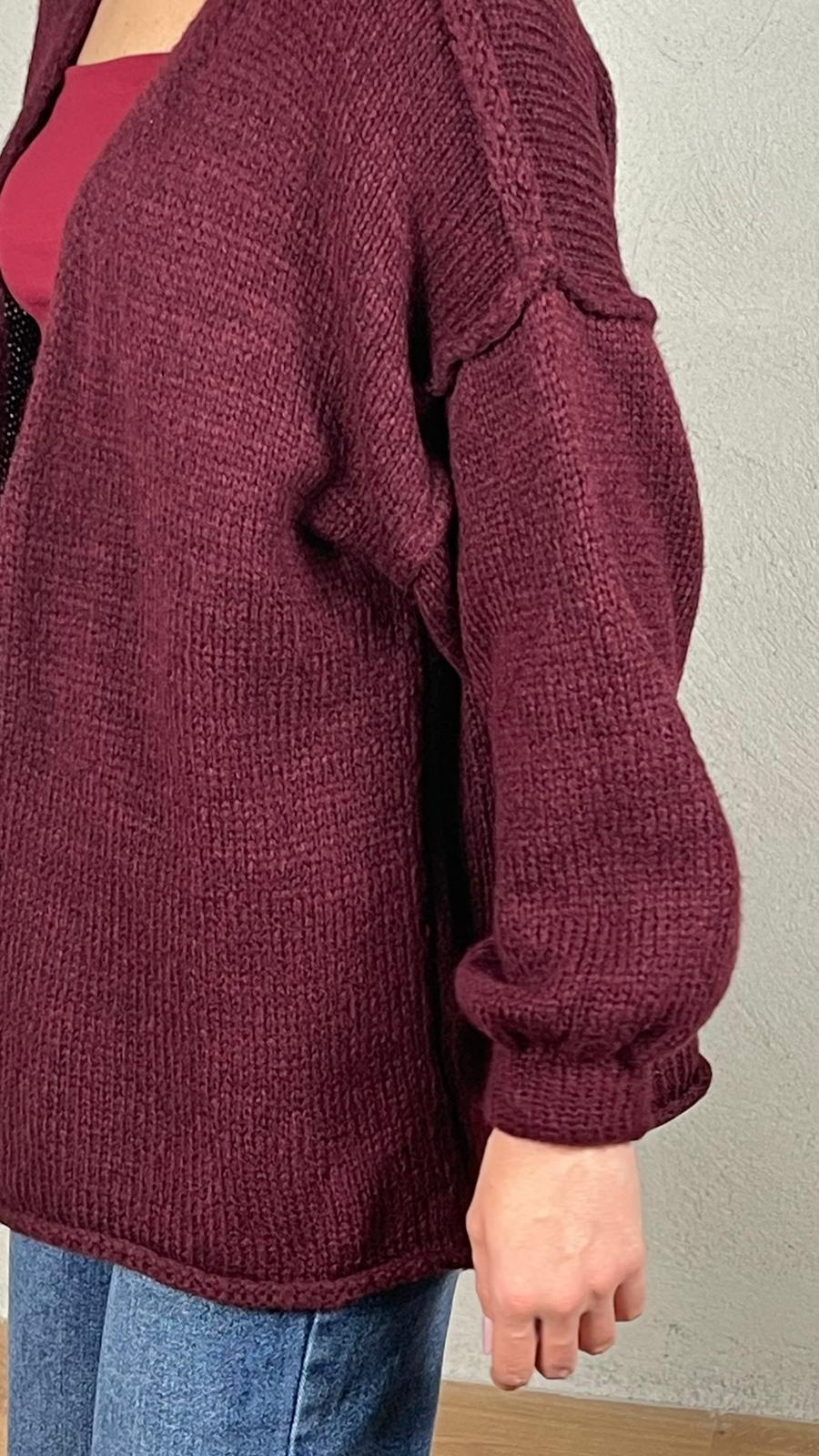 Cardigan maniche sbuffo