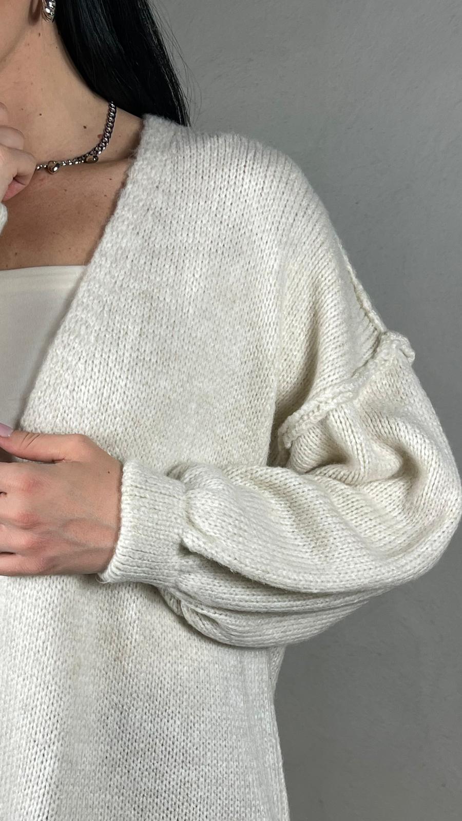 Cardigan maniche sbuffo