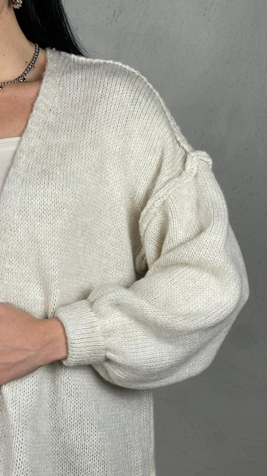 Cardigan maniche sbuffo