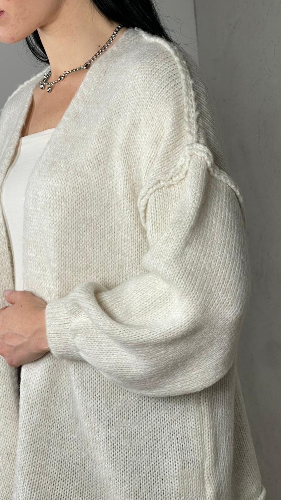 Cardigan maniche sbuffo