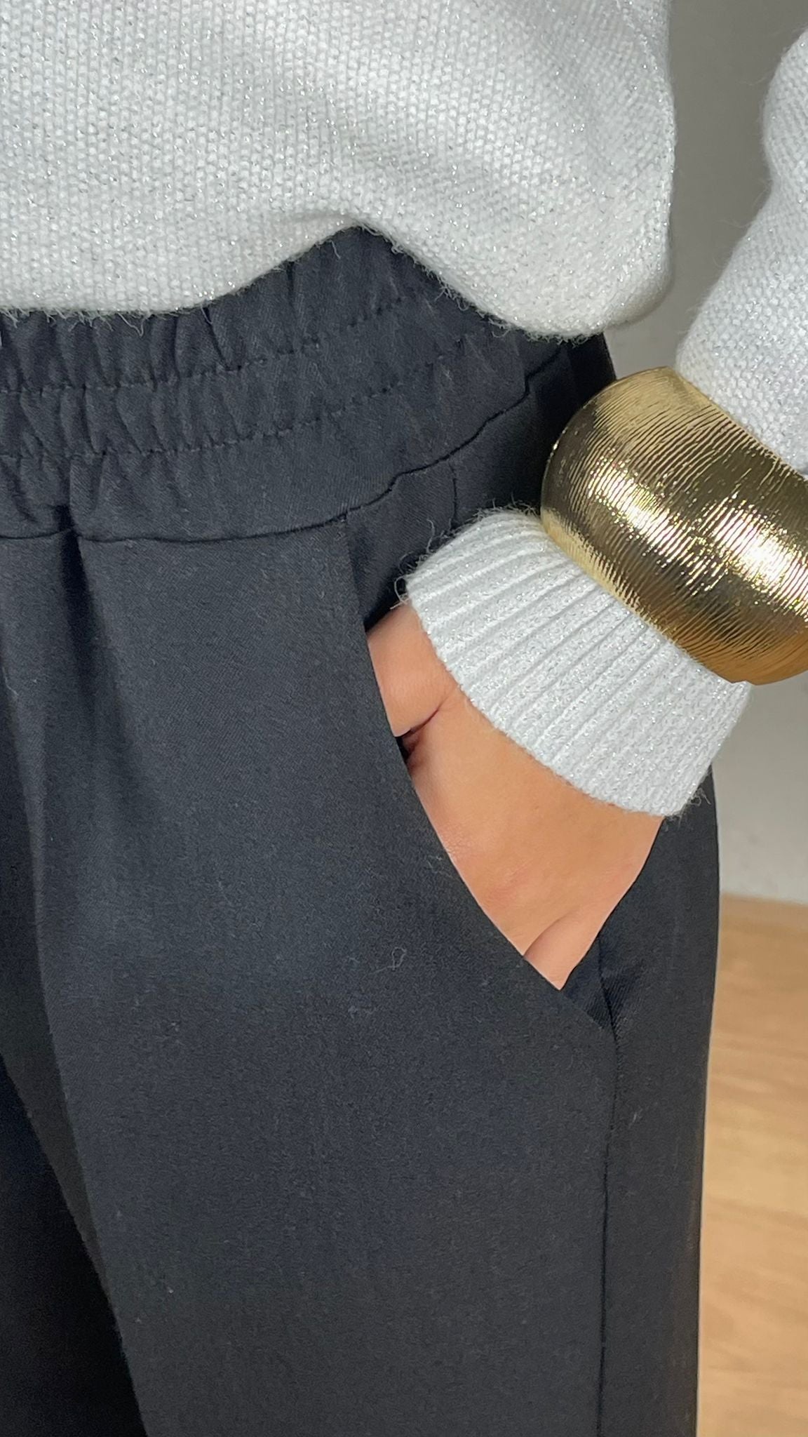 Pantalone con elastico in vita