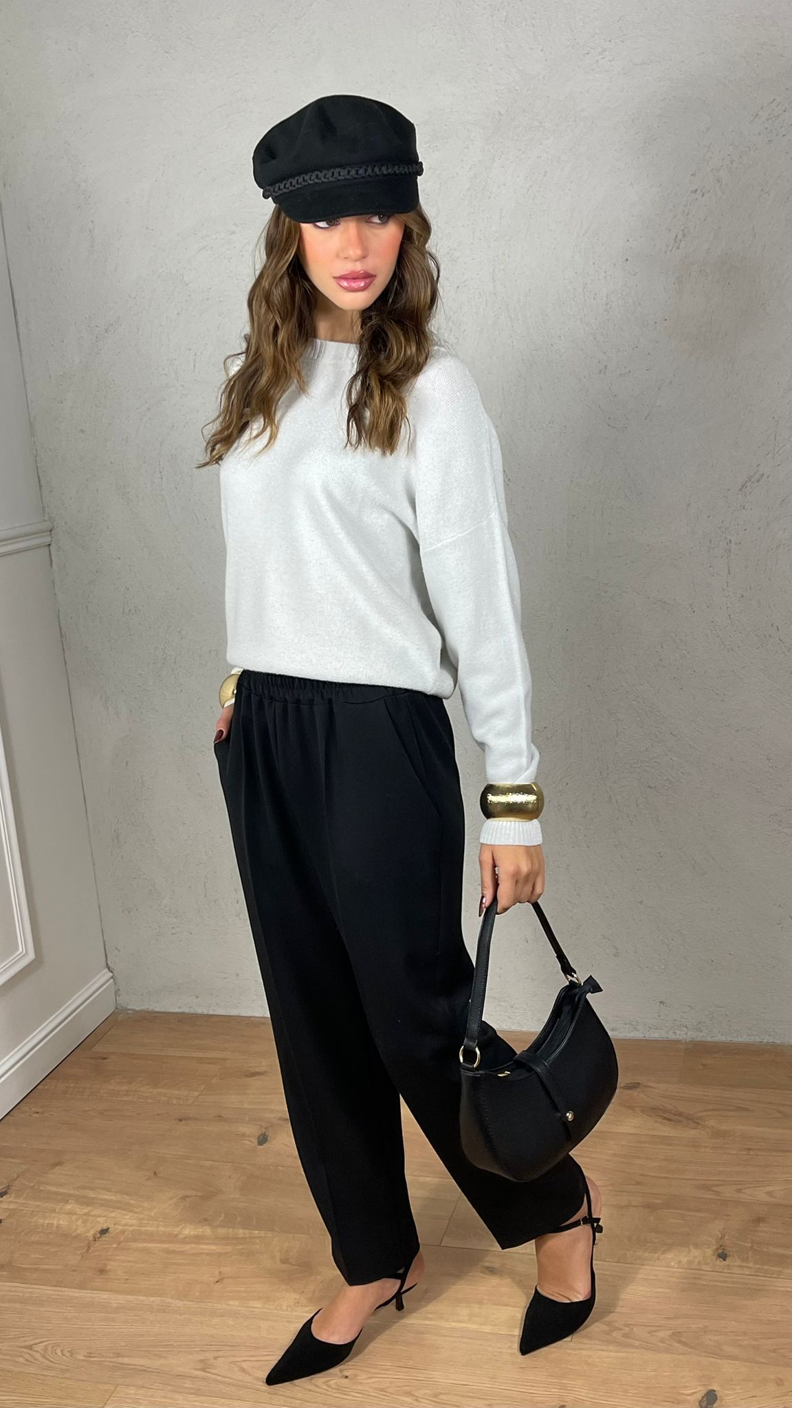 Pantalone con elastico in vita