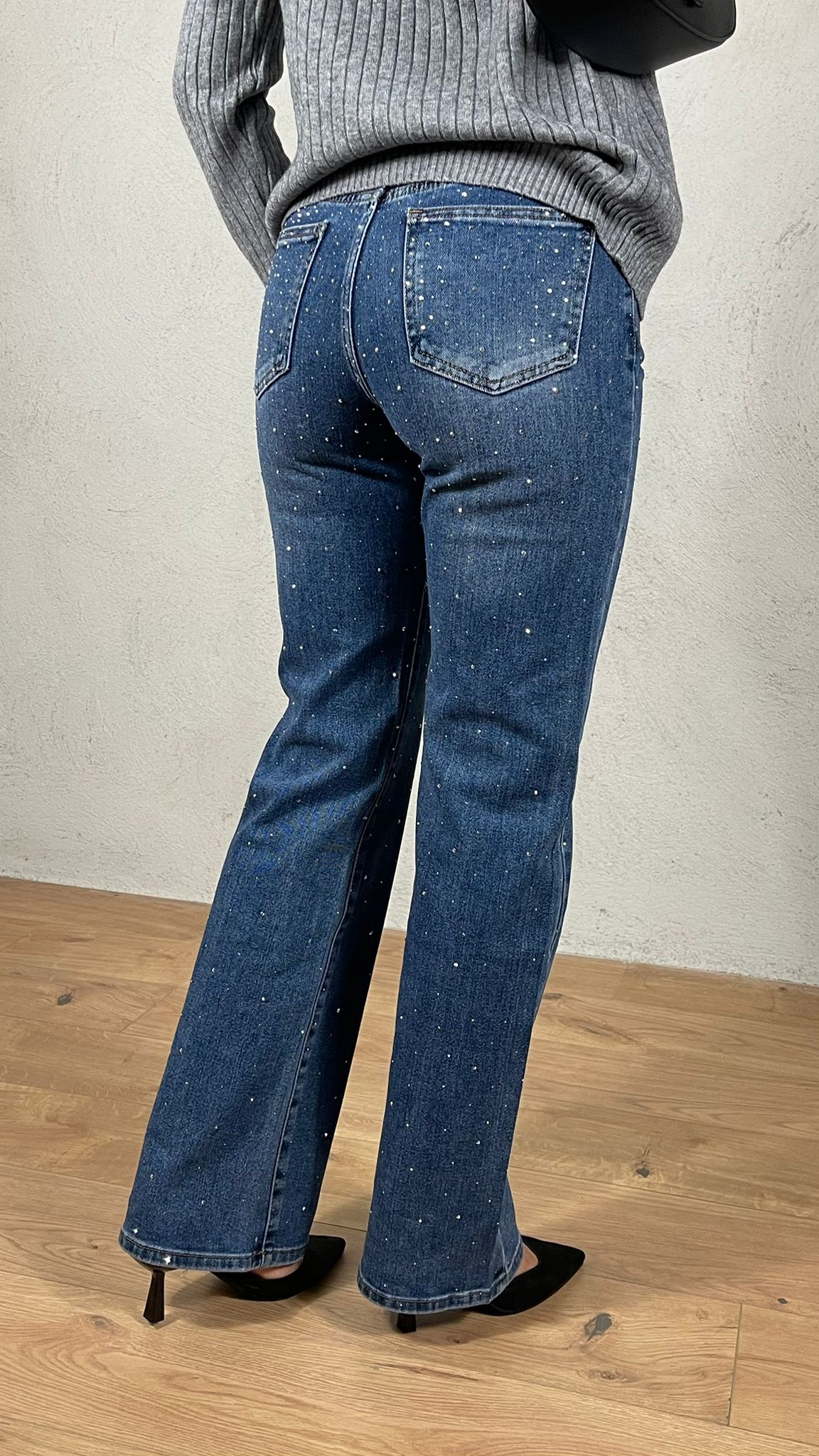 Jeans slim strass